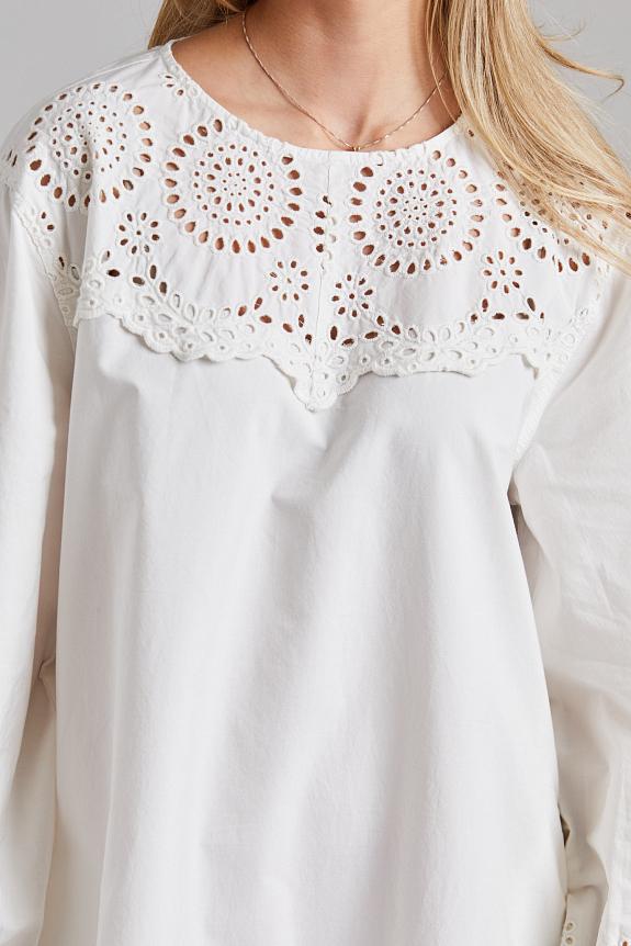 Once Untold Bea Shirt Dress White-6