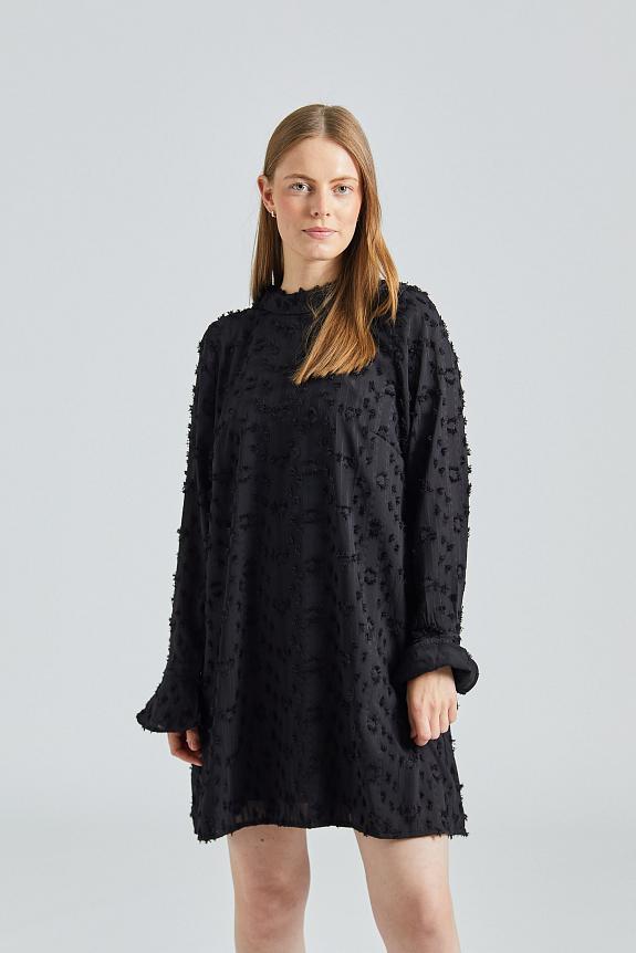 Once Untold Julia Mock Neck Dress Black