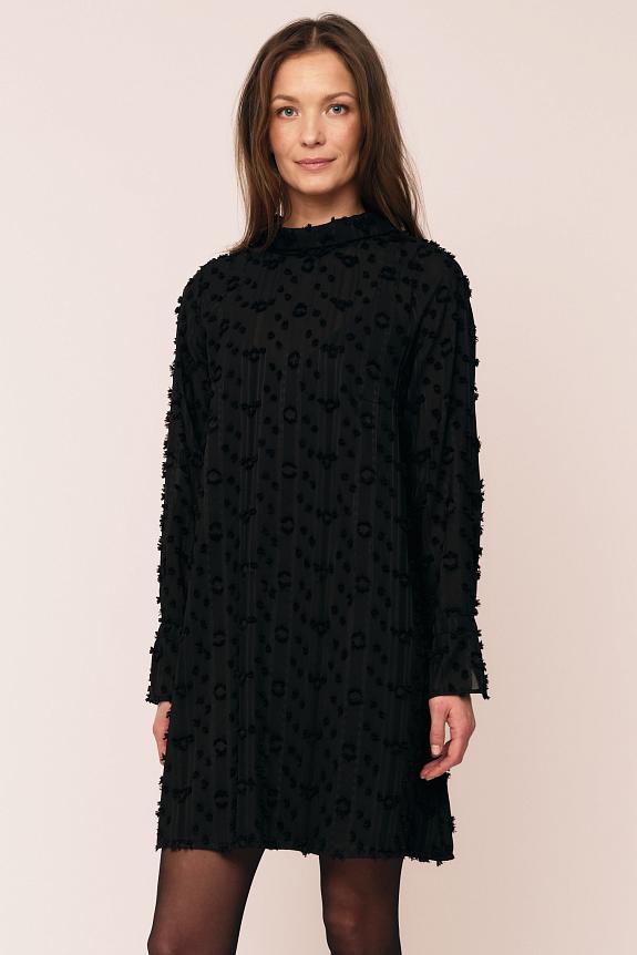 Once Untold Julia Mock Neck Dress Black