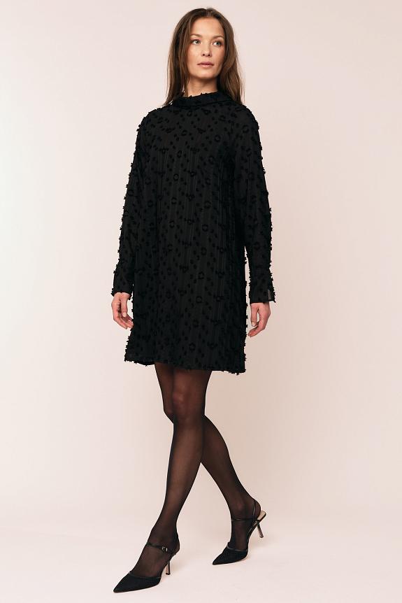 Once Untold Julia Mock Neck Dress Black
