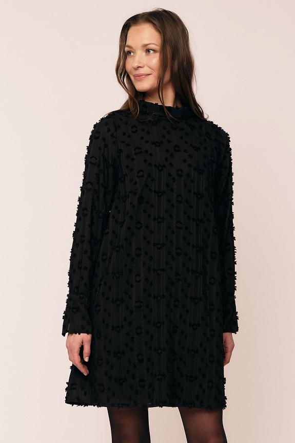 Once Untold Julia Mock Neck Dress Black