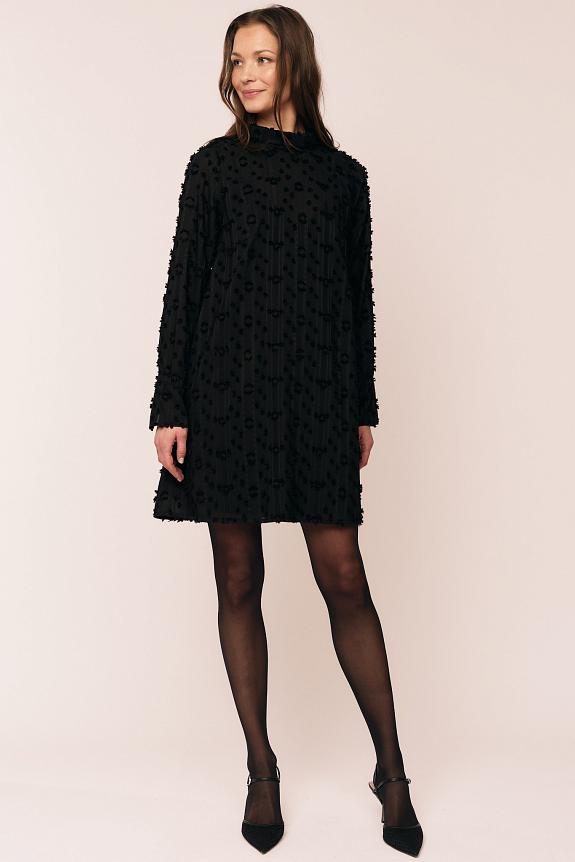 Once Untold Julia Mock Neck Dress Black