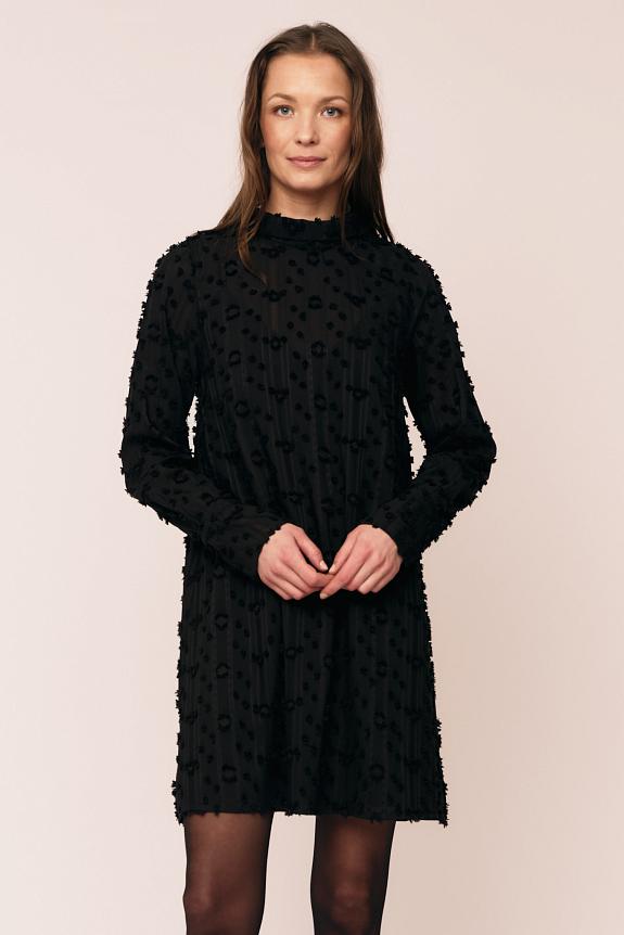 Once Untold Julia Mock Neck Dress Black
