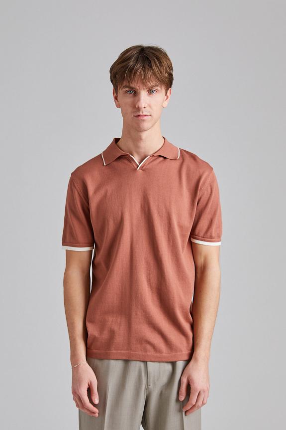 Onesto Contrast Polo Shirt Ocra