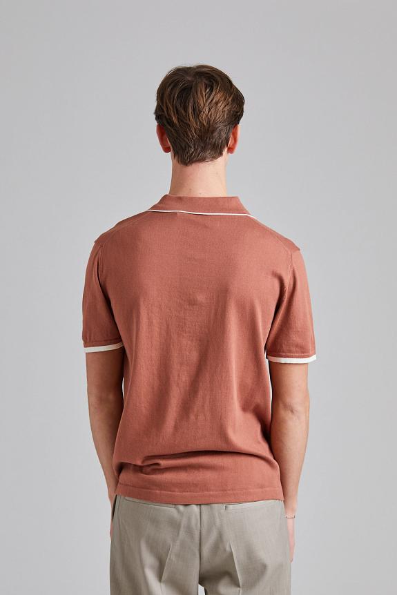 Onesto Contrast Polo Shirt Ocra-2