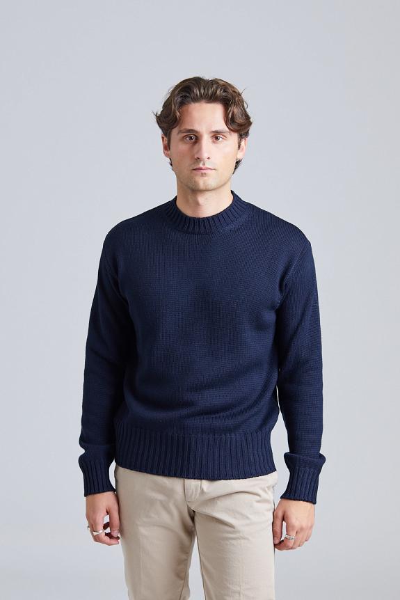 Onesto Heavy Merino Roundneck Navy