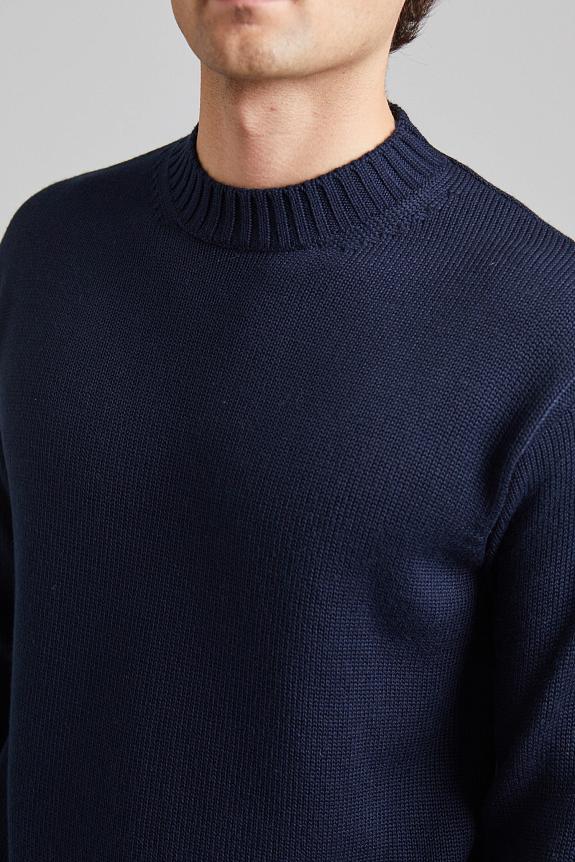 Onesto Heavy Merino Roundneck Navy-3