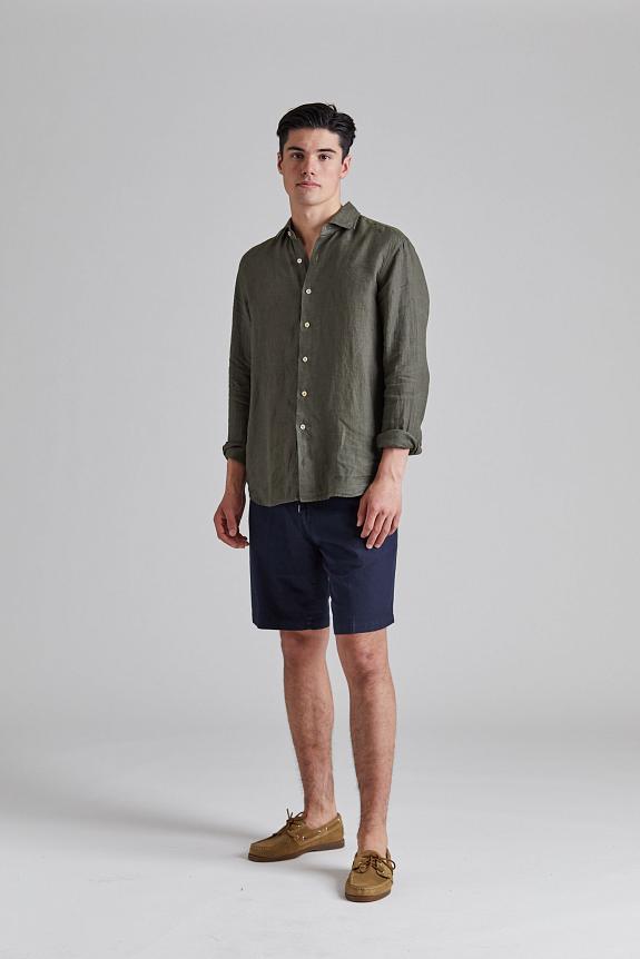 Onesto Linen Shirt Dk. Green