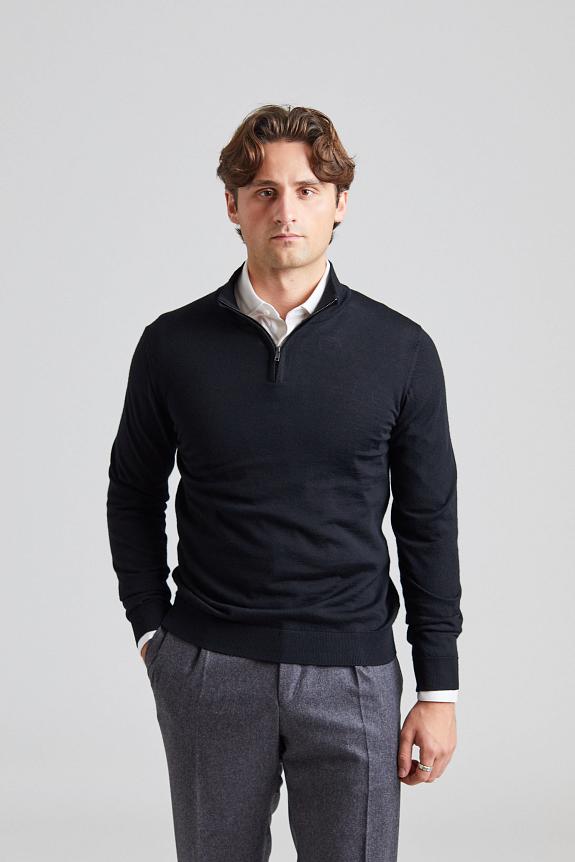 Onesto Merino Extrafine Half Zip Black