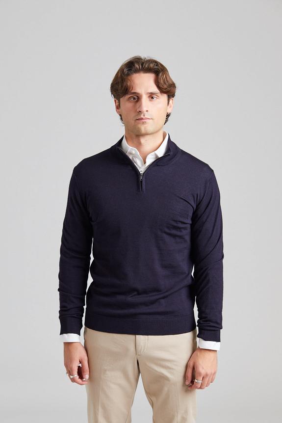 Onesto Merino Extrafine Half Zip Navy