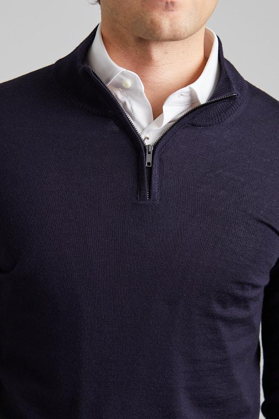 Onesto Merino Extrafine Half Zip Navy-3