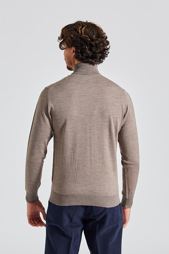 Onesto Merino Høy Hals Beige Mel-1