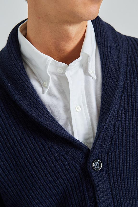 Onesto Merino Rib Cardigan Navy-6