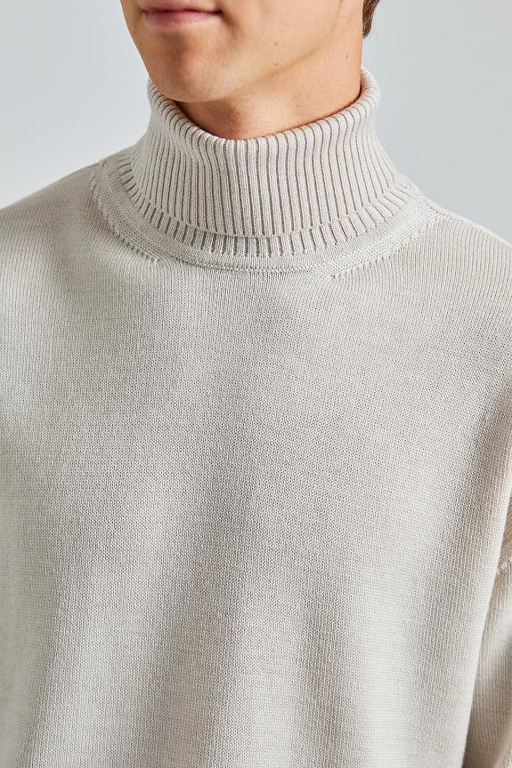 Onesto Merino Rollneck Beige-4