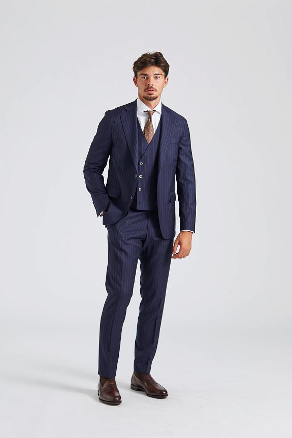 Onesto N.Siena Suit Navy Pinstripe