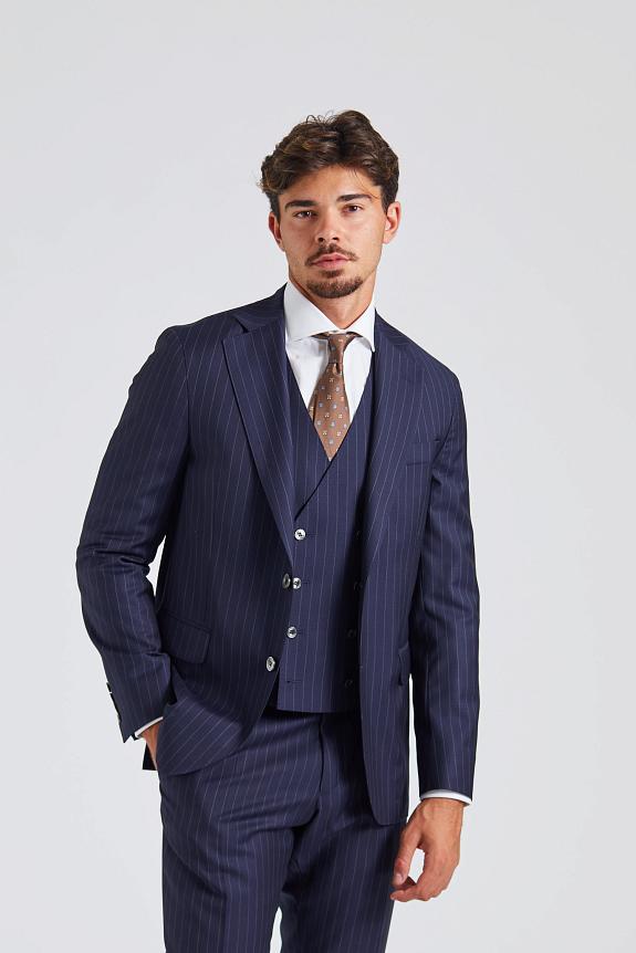 Onesto N.Siena Suit Navy Pinstripe-3