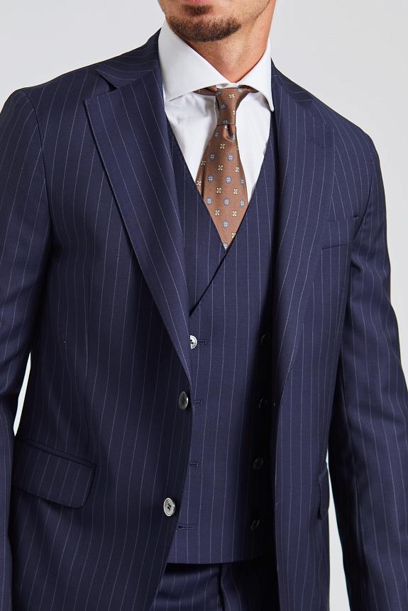 Onesto N.Siena Suit Navy Pinstripe-4