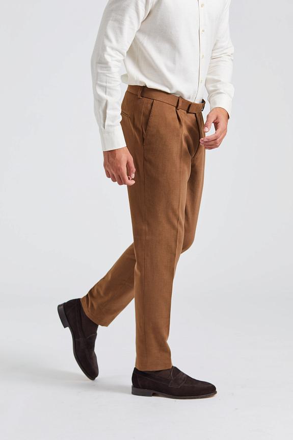 Onesto Parma Pant Brushed Cotton Golden Brown-2