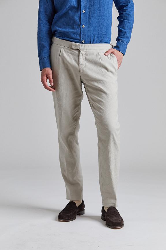 Onesto Pisa Pant Kakhi Cotton/Linnen