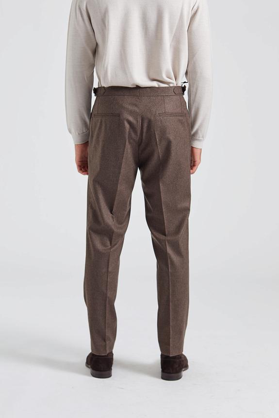 Onesto Prato Flanell Pant Brown-2