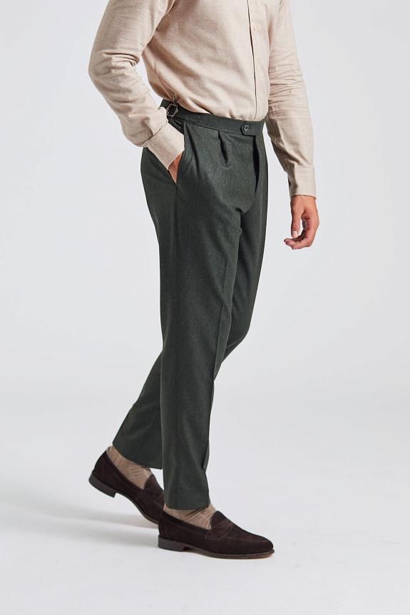 Onesto Prato Flanell Pant Green-2