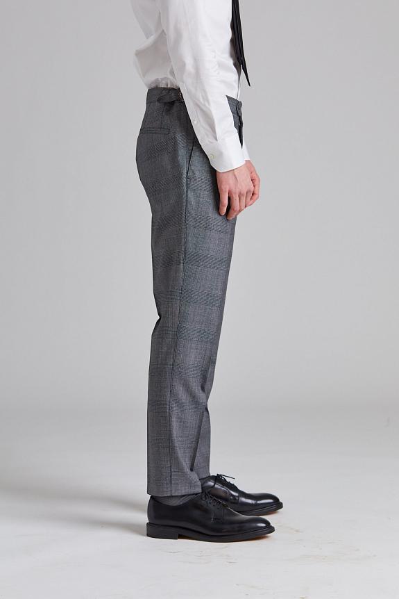 Onesto Prato Pant Tropical Glencheck Grey-2
