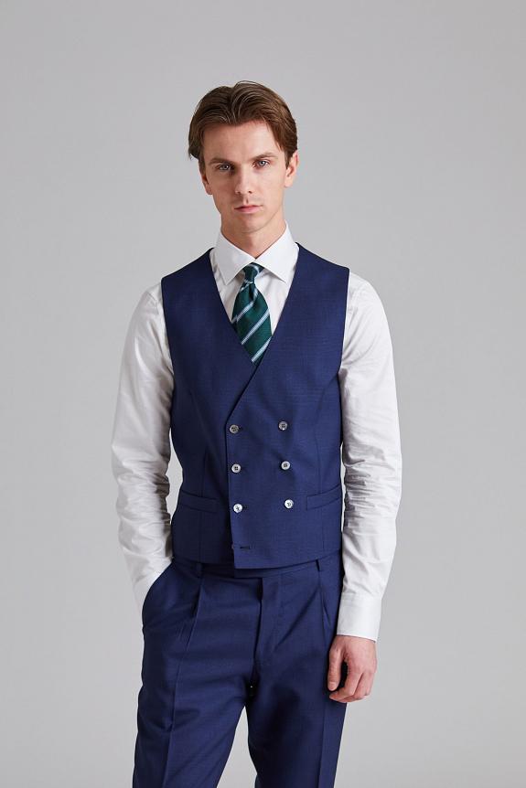 Onesto Veneto Waistcoat Tropical Glencheck Blue