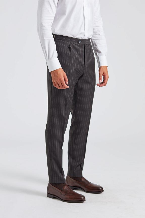 Onesto Vicenza Suit Brown Pinstripe-7