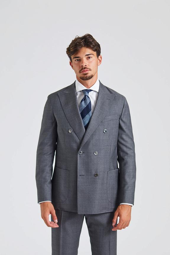 Onesto Vicenza Suit Grey Melange-1