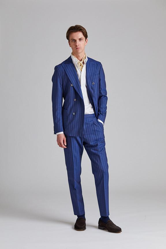 Onesto Vicenza Suit Tropical Pinstripe Blue-1