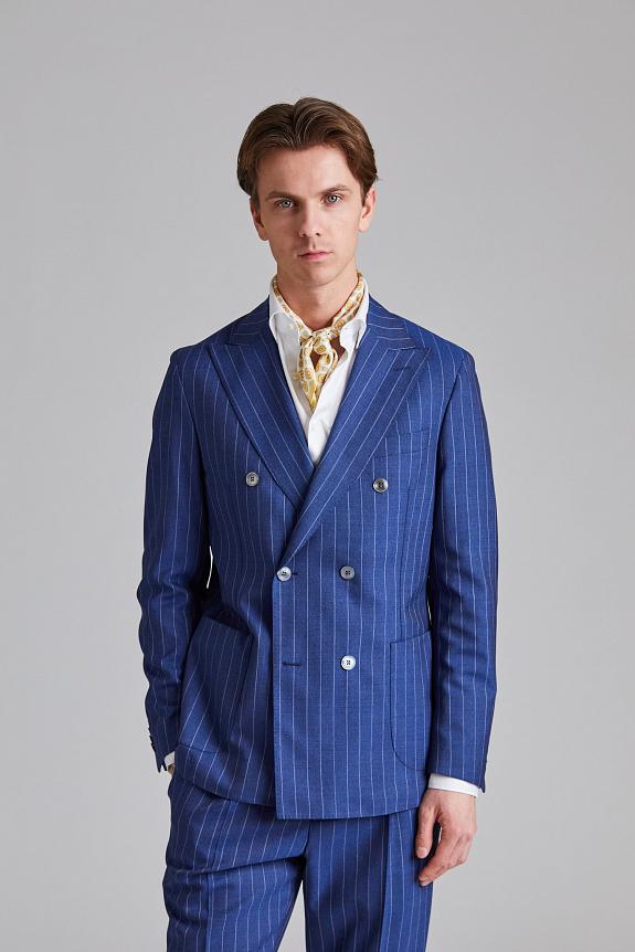 Onesto Vicenza Suit Tropical Pinstripe Blue-3