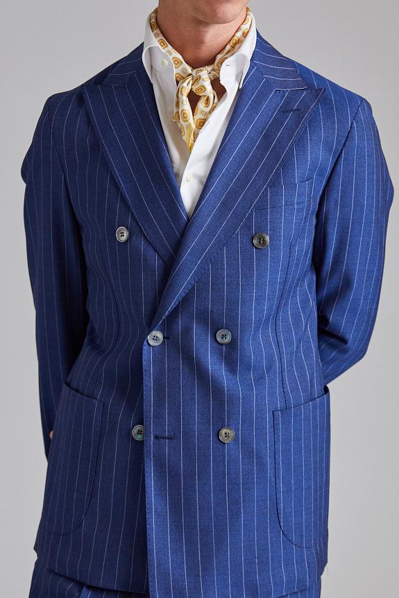 Onesto Vicenza Suit Tropical Pinstripe Blue-8