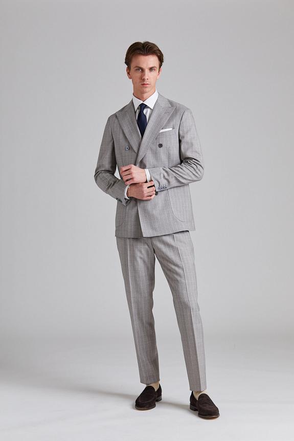 Onesto Vicenza Suit Tropical Pinstripe Sand