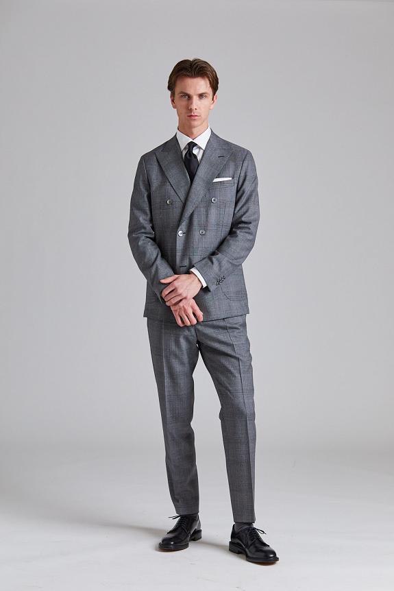 Onesto Vicenza Suit Tropical Glencheck Grey