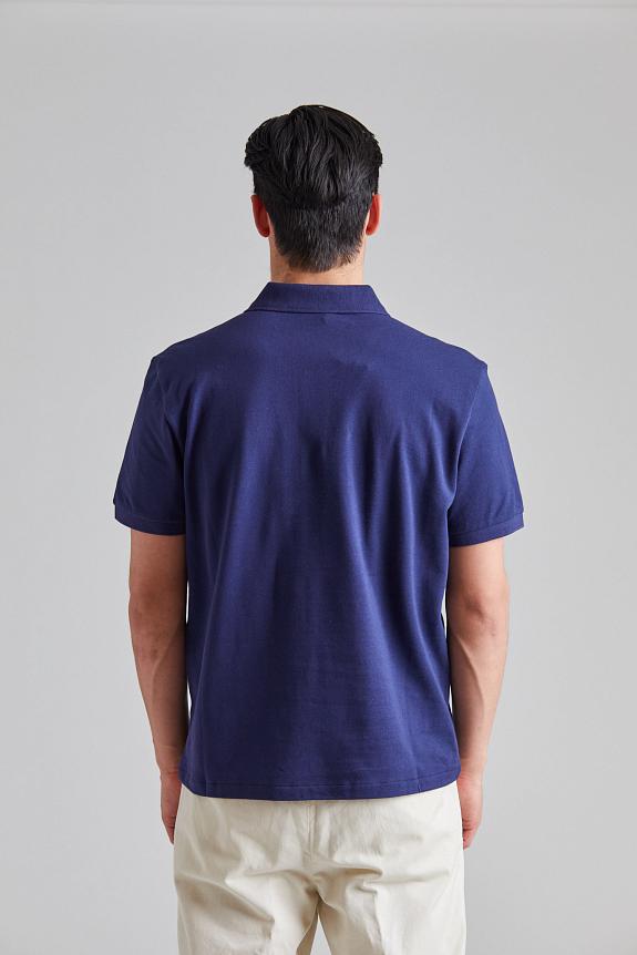 Oscar Jacobson Alex Polo Shirt Matty Blue-3