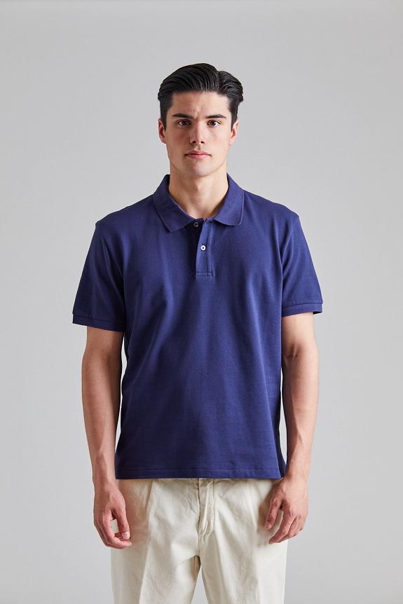 Oscar Jacobson Alex Polo Shirt Matty Blue