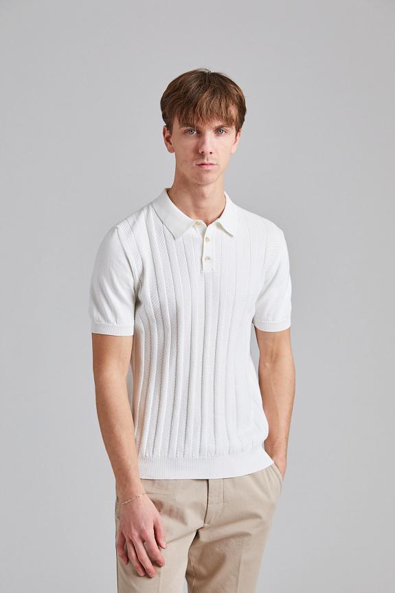 Oscar Jacobson Barto Stripe Poloshirt Snow White