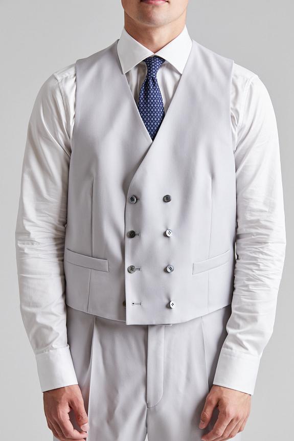 Oscar Jacobson Camden Waistcoat Gravel Grey-1