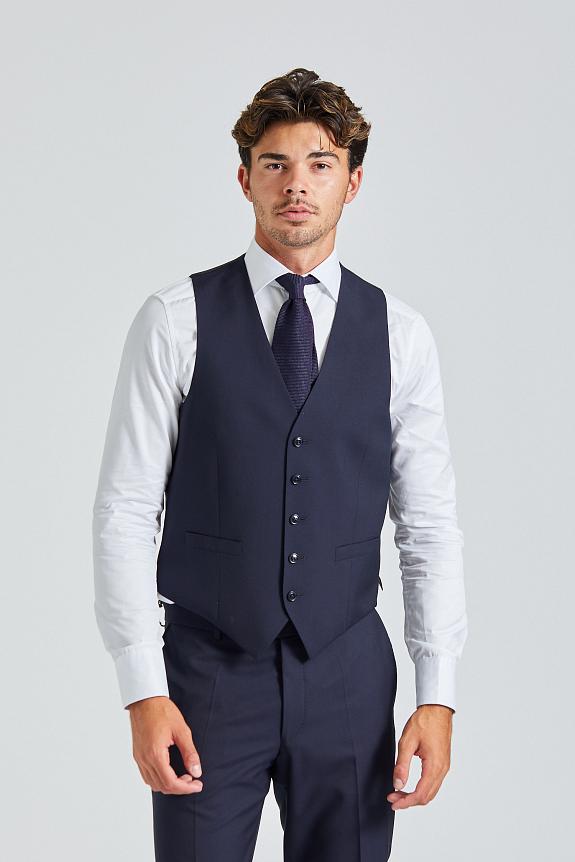 Oscar Jacobson Carlo Suit Waistcoat Navy-1