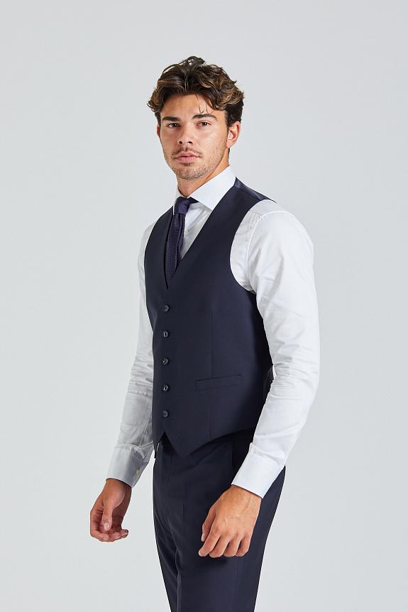 Oscar Jacobson Carlo Suit Waistcoat Navy-2