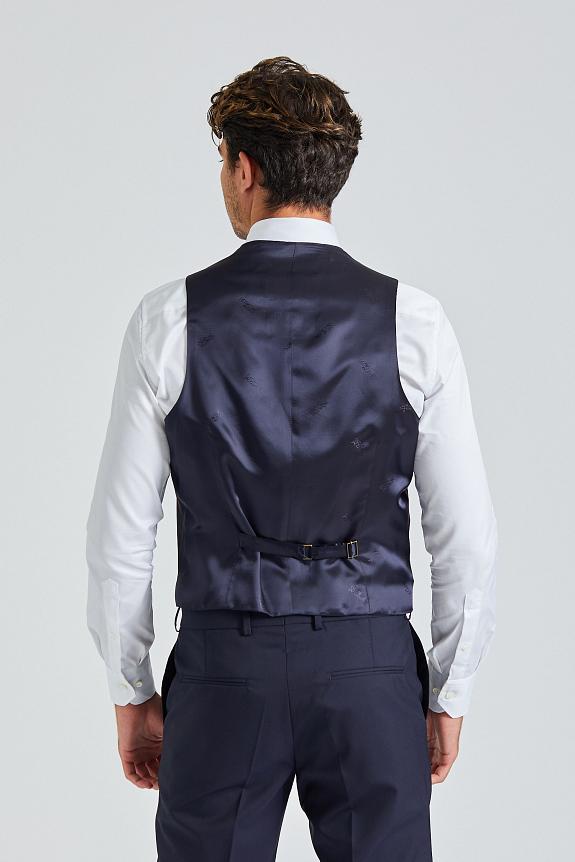 Oscar Jacobson Carlo Suit Waistcoat Navy-3