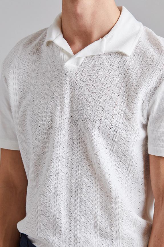 Oscar Jacobson Connor Structured Poloshirt Snow White-3