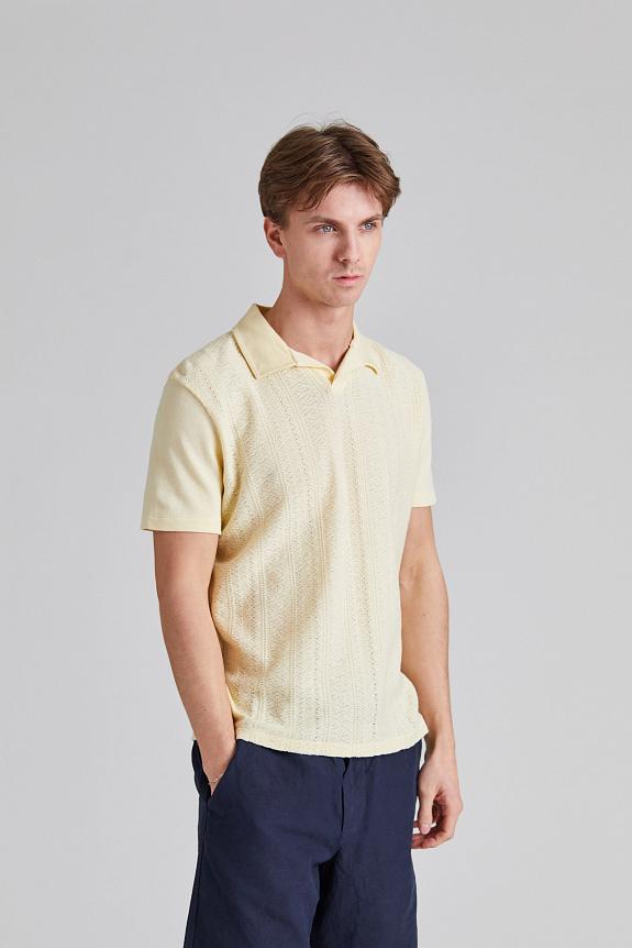 Oscar Jacobson Connor Structured Poloshirt Sunshine Yellow-1