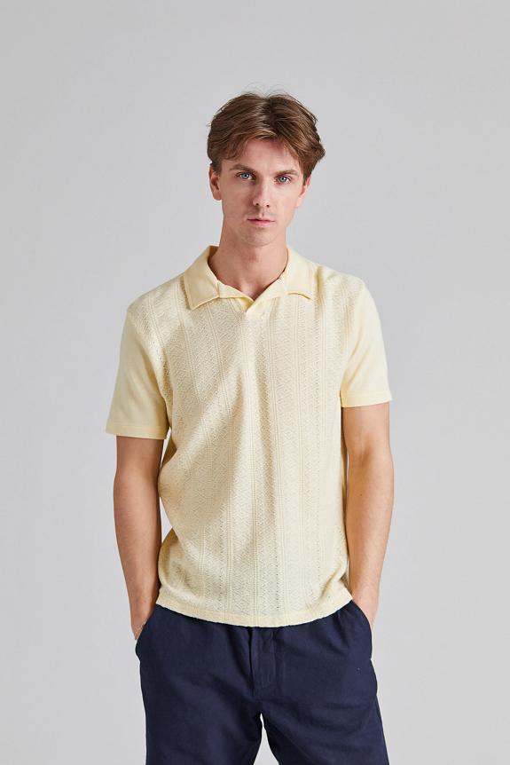 Oscar Jacobson Connor Structured Poloshirt Sunshine Yellow