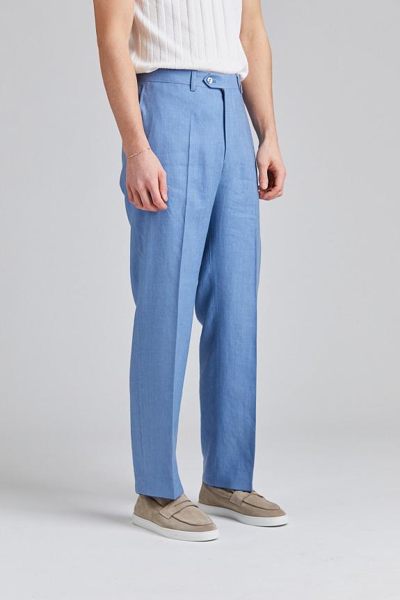 Oscar Jacobson Del Trousers Smog Blue-1