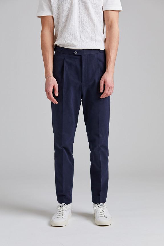 Oscar Jacobson Delon SA Evo Brushed Cotton Navy