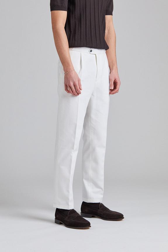 Oscar Jacobson Delon SA Evo Brushed Cotton Snow White-1