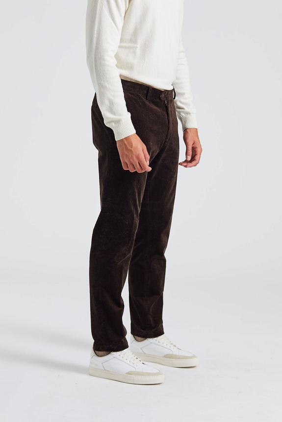 Oscar Jacobson Denz Trousers Dark Brown-1