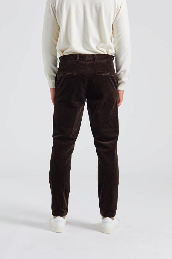 Oscar Jacobson Denz Trousers Dark Brown-2