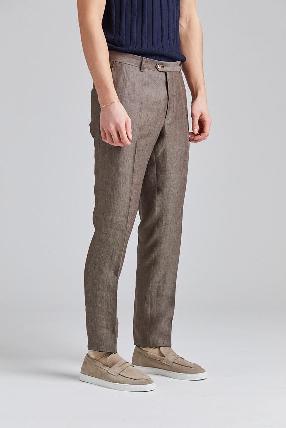 Oscar Jacobson Denz Trousers Dusk Brown-1